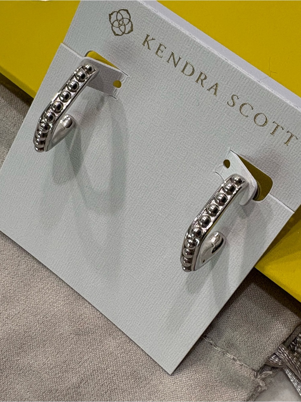Kendra Scott Silver Beaded Hoop Earrings